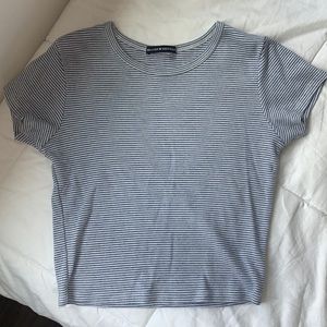 blue & white stripped brandy melville tee
